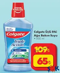 COLGATE ÜÇLÜ ETKİ AĞIZ BAKIM SUYU 500 ML COLGATE ÜÇLÜ ETKİ AĞIZ BAKIM SUYU 500 ML